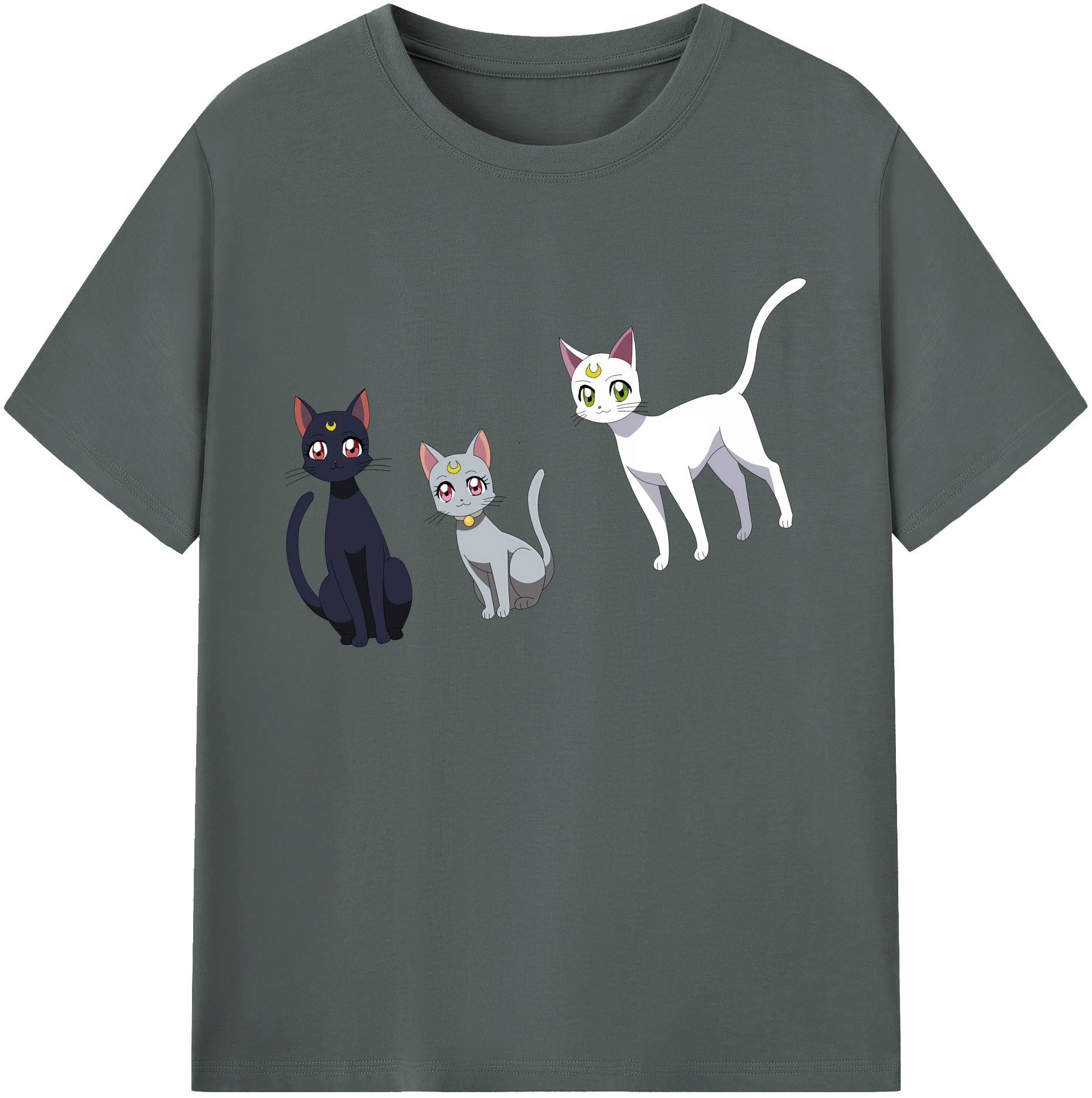 （画像用） 美少女戦士セーラームーン Sailor Moon 綿100％ メンズ半袖Tシャツ｜肌触りやわらか＆通気性
